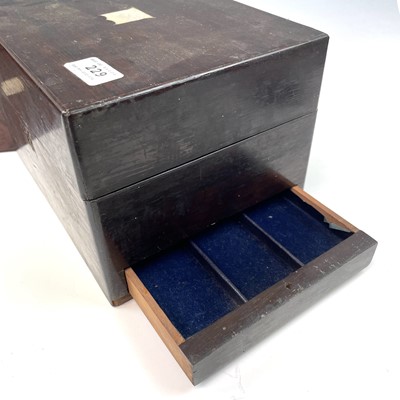 Lot 73 - A Victorian rosewood vanity box, with lift-out...