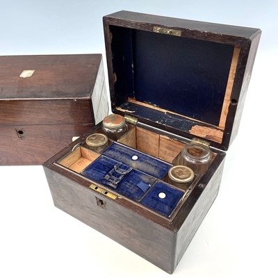 Lot 73 - A Victorian rosewood vanity box, with lift-out...