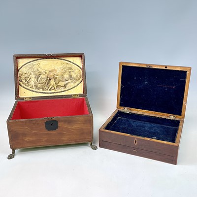 Lot 74 - A George III mahogany, satinwood and inlaid...