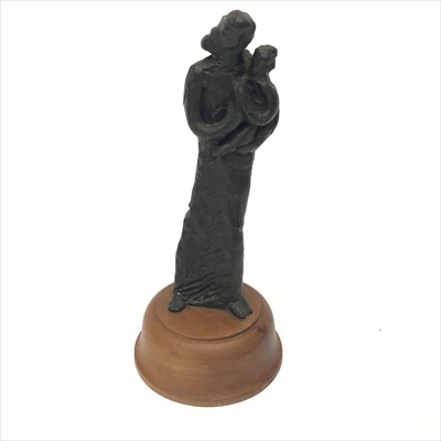 Lot 416 - Mother and Child, 20th century bronze...