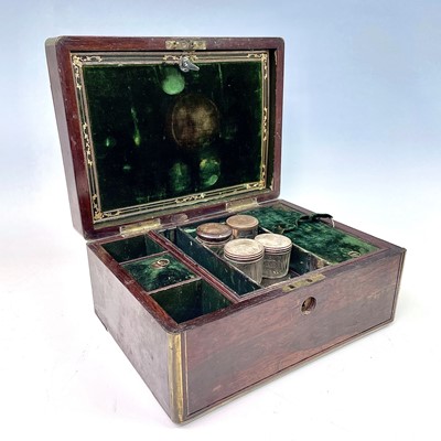 Lot 159 - A Regency rosewood and brass bound campaign...
