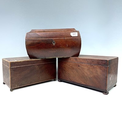Lot 165 - An early Victorian rosewood bombe tea caddy,...
