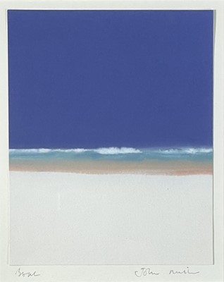 Lot 218 - John MILLER (1931-2002) Beach Gouache Signed...