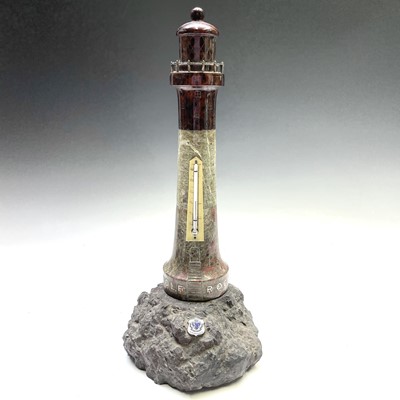 Lot 79 - A good Cornish Serpentine lighthouse...