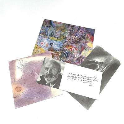 Lot 711 - Book and three signed cards. 'Tony O'Malley -...