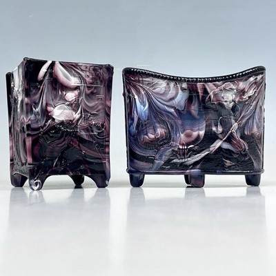 Lot 942 - Walter Crane, A Sowerby purple malachite glass...