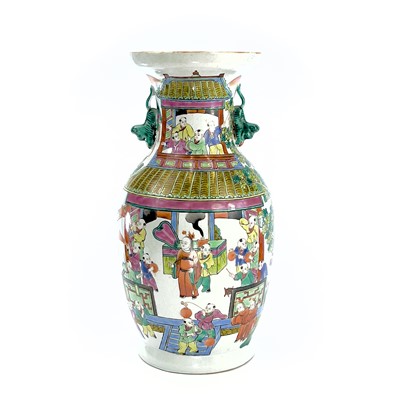 Lot 145 - A Chinese famille rose porcelain vase, 20th...
