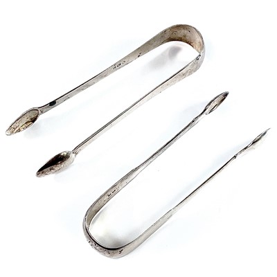 Lot 71 - A George III silver pair of sugar nips by...