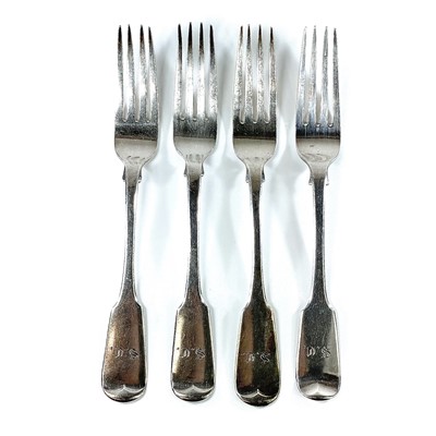 Lot 115 - A William IV Scottish silver set of four...