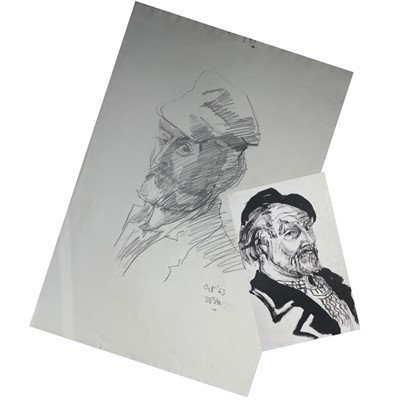 Lot 12 - Sven BERLIN (1911-1999) Self portrait Pencil...