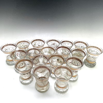 Lot 877 - Eighteen 20th century Bohemian gilt glass...
