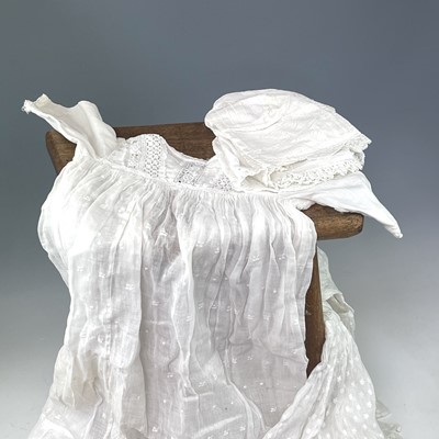 Lot 2806 - A late 19th century girl's muslin nightgown,...