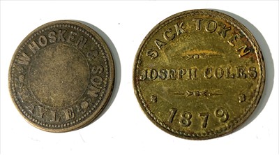 Lot 562A - Cornish Sack Tokens (2)
