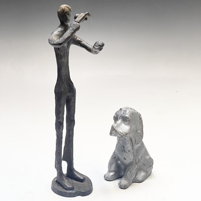Lot 146 - A bronze sculpture of a singer, 20th century,...