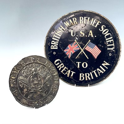 Lot 148 - A Borough of Reading stamped copper fire mark,...