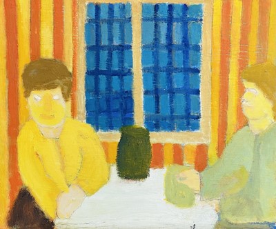 Lot 32 - Bob BOURNE (1931-2021) 'People' Oil on board...