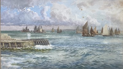 Lot 1447 - Arthur WHITE (1865-1953) 'The Fishing Fleet'...