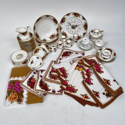 Lot 874 - A Royal Albert Old Country Roses trefoil dish,...