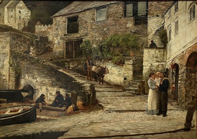 Lot 279 - Edward Richard TAYLOR (1838-1911) Clovelly Oil...