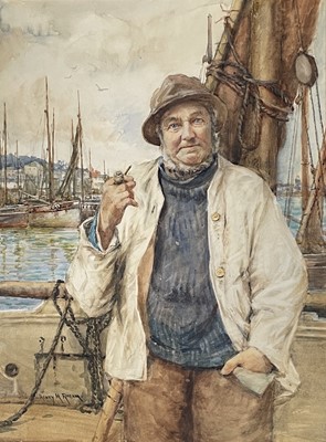Lot 19 - Henry Meynell RHEAM (1859-1920) A Newlyn...