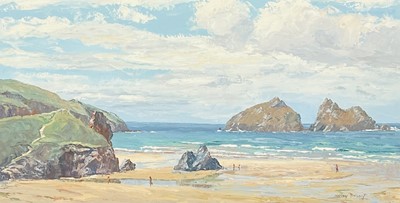 Lot 168 - Nancy BAILEY (1913-2012) Holywell Bay Oil on...