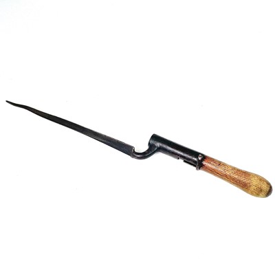 Lot 105 - A 19th century steel socket bayonet, fixed to...