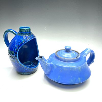 Lot 857 - A Bitossi Rimini blue candle holder, shaped as...
