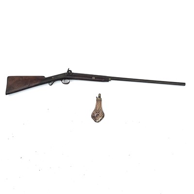 Lot 154 - A percussion musket, the stock with chequered...