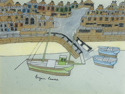 Lot 18 - Bryan PEARCE (1929-2006) St Ives Harbour with...