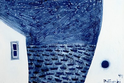 Lot 50 - Noel BETOWSKI (1952) Dark Sky, Penzance Oil on...