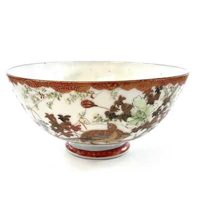 Lot 329 - A Japanese Kutani porcelain bowl, early 20th...