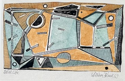 Lot 185 - William BLACK (XX) Still Life Ink and wash...