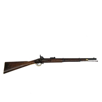 Lot 121 - An 1856 Enfield short two band percussion...