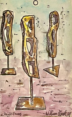 Lot 185 - William BLACK (XX) Upright Forms Ink and wash...