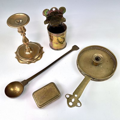 Lot 100 - An 18th century style brass baluster...