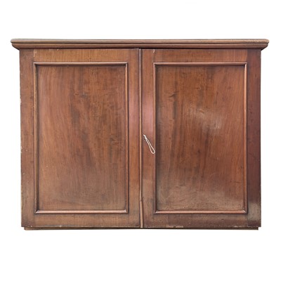 Lot 3080 - A Victorian mahogany cupboard with two doors...