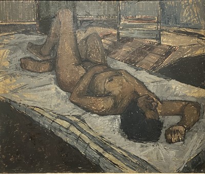 Lot 696 - Anthony BETTS (1897-1980) ? Reclining Nude Oil...