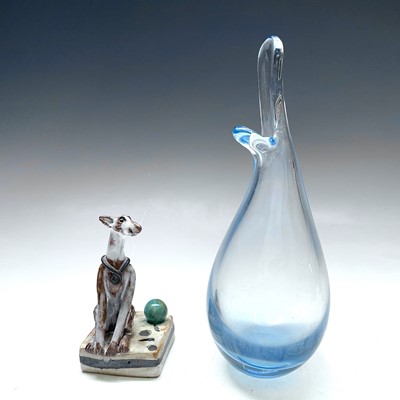 Lot 1006 - A Shelagh Spear pottery figure of a dog with a...
