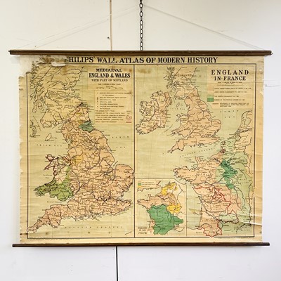 Lot 213 - A 1948 Phillips wall atlas of modern history...
