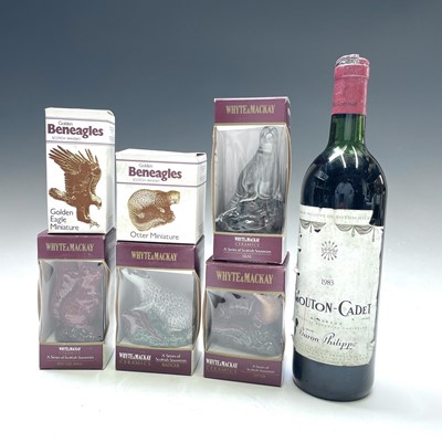 Lot 152 - Six ceramic bottles of whisky miniatures,...