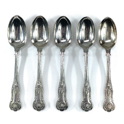 Lot 140 - A Victorian silver set of five King's Pattern...