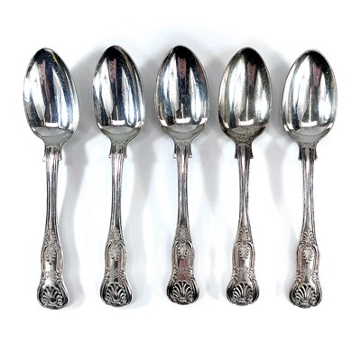 Lot 54 - A Victorian silver set of five King's Pattern...