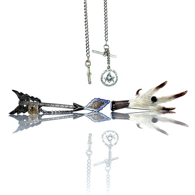 Lot 50 - A Scottish silver and paste stone mounted...