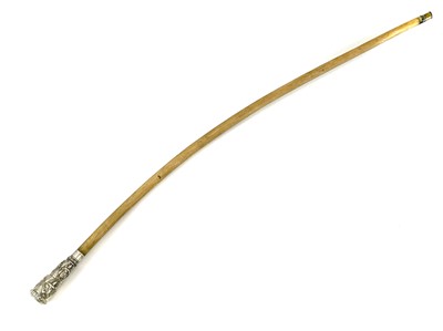 Lot 286 - A Burmese white metal handled bulls pizzle...