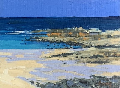 Lot 156 - Gary LONG (1945) Godrevy Beach Oil on board...