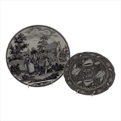 Lot 1303 - A Cambrian Pottery Swansea dinner plate, circa...
