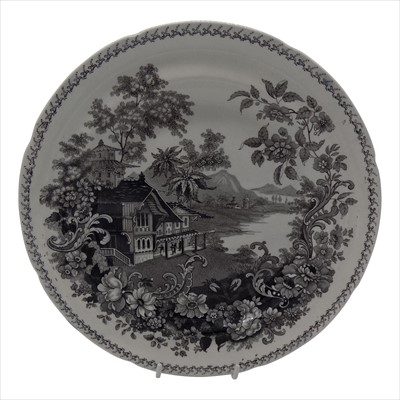 Lot 1304 - A Cambrian pottery dinner plate, circa 1820,...