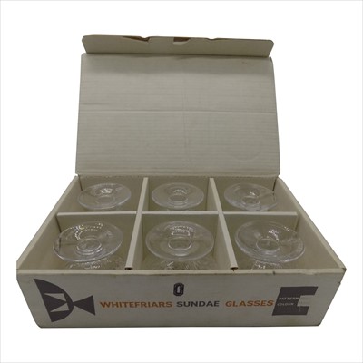 Lot 1349 - A set of six Whitefriars 'Glacier' sundae...