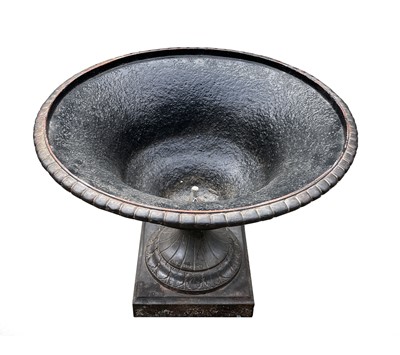 Lot 608 - A Victorian Coalbrookdale cast iron campana...
