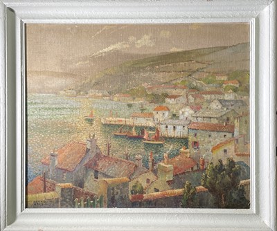 Lot 412 - Donald GREIG (1916-2009) Polruan Oil on board...